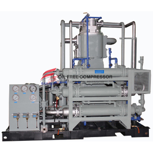 Oilfield pipeline testing big capacity oilless N2 booster